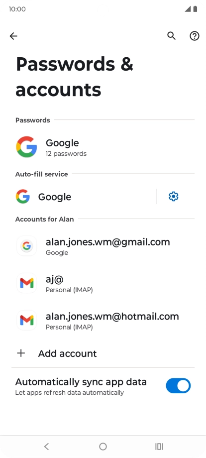 Press the indicator next to 