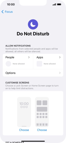 Press People and follow the instructions on the screen to select which contacts you would like to receive calls and notifications from when Do Not Disturb is turned on.