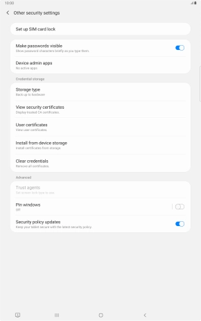Press Set up SIM card lock.