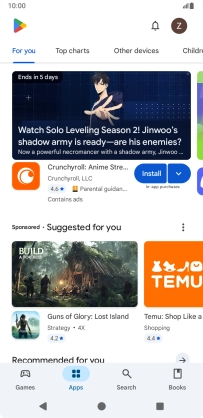 Press the profile icon.