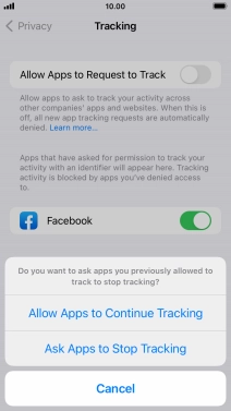 If you turn off the function, press the required setting.