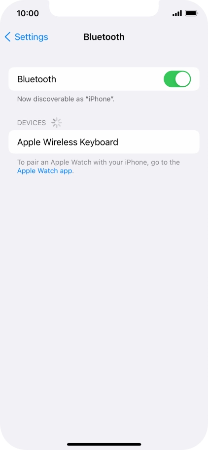 Press the required Bluetooth device and follow the instructions on the screen to pair the device with your phone.