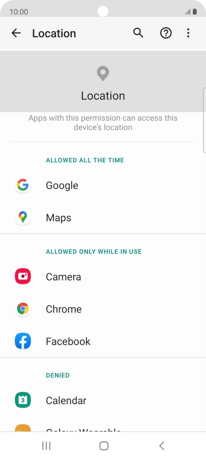 Press the required app. Press the required app.