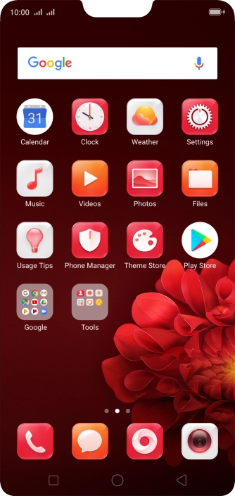 When the battery charging icon is displayed, the battery is charging.