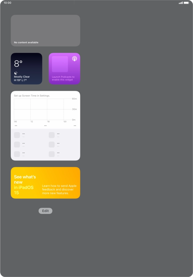 Press and hold the required Widget Stack.