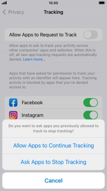 If you turn off the function, press the required setting.