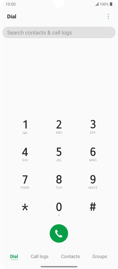 Press the menu icon.