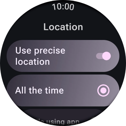 Follow the instructions on the screen to select the required settings and turn the function on or off.