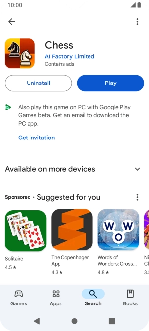 Press the Home key to return to the home screen.