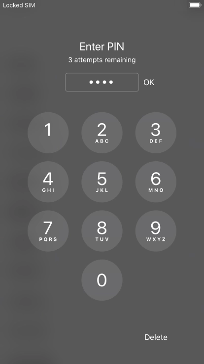 Key in your PIN and press OK.