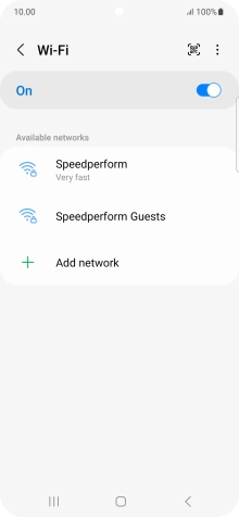 Press the required Wi-Fi network.
