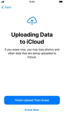 Press the required setting.