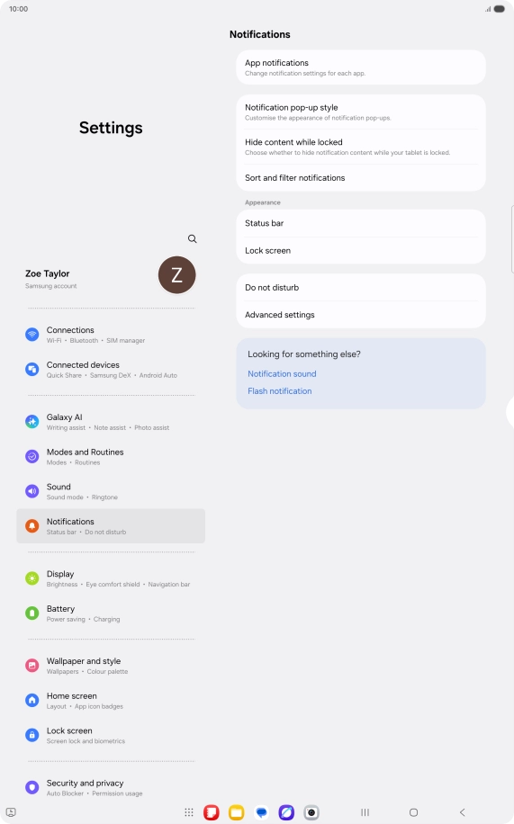 Press App notifications.