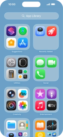Press the required app. Press the required app.