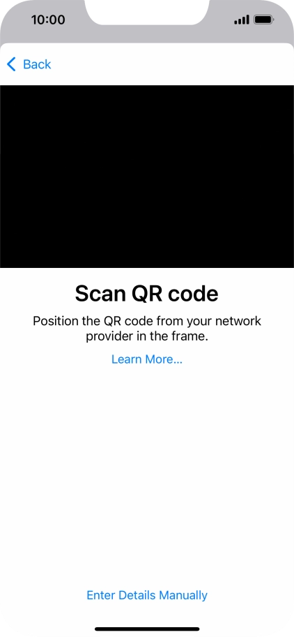 Place the QR code you've received inside the phone camera frame to scan the code.