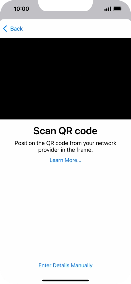 Place the QR code you've received inside the phone camera frame to scan the code.
