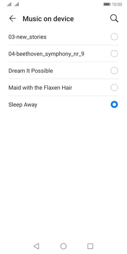 Once you've found a ring tone you like, press arrow left.
