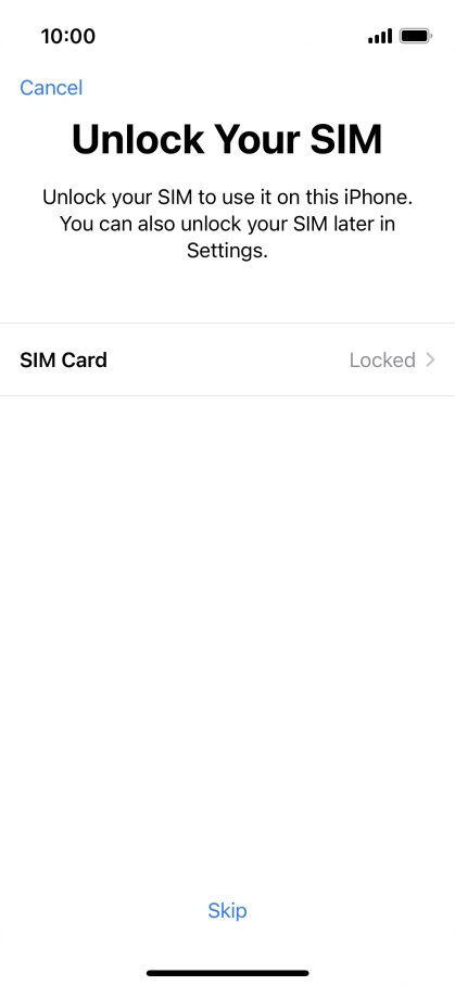 Press SIM Card.