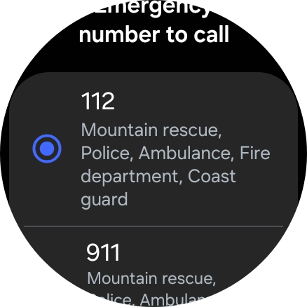 Press the required setting.