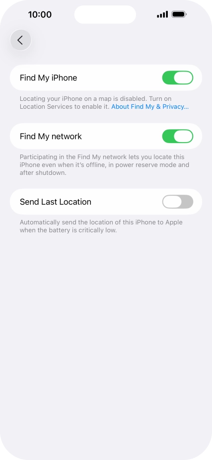 Press the indicator next to 
