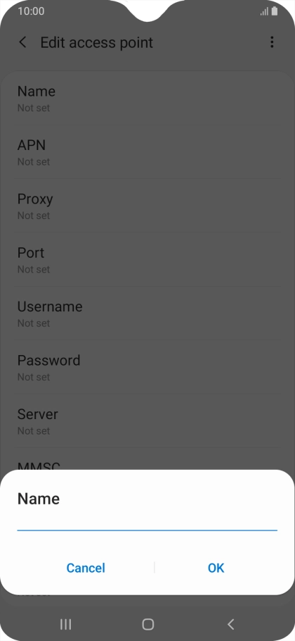 Key in Vodafone MMS and press OK.