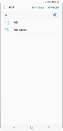 Press the required Wi-Fi network.