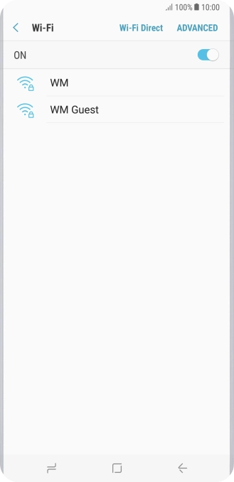 Press the required Wi-Fi network.