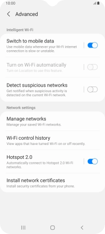 Press the indicator next to 