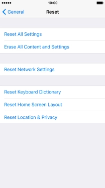 Press Reset All Settings.