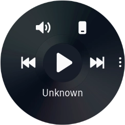 Press the storage device icon to select audio file playback from your smartwatch or your phone.