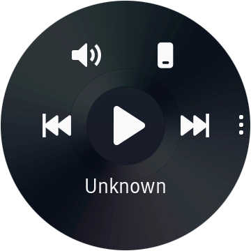 Press the storage device icon to select audio file playback from your smartwatch or your phone.