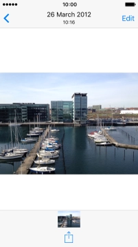 Make sure the other device is turned on and is ready to connect via AirDrop. Press the share icon.