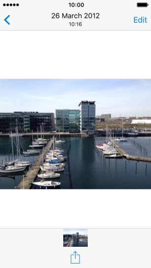 Make sure the other device is turned on and is ready to connect via AirDrop. Press the share icon.