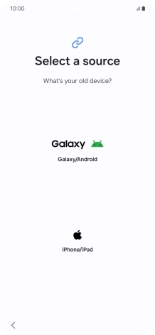 Press the required setting and follow the instructions on the screen to transfer the content from another phone.