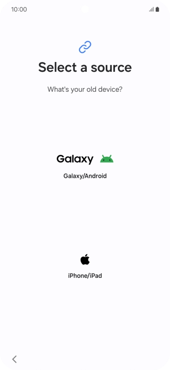 Press the required setting and follow the instructions on the screen to transfer the content from another phone.