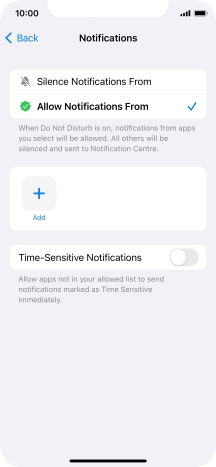 Press the indicator next to 