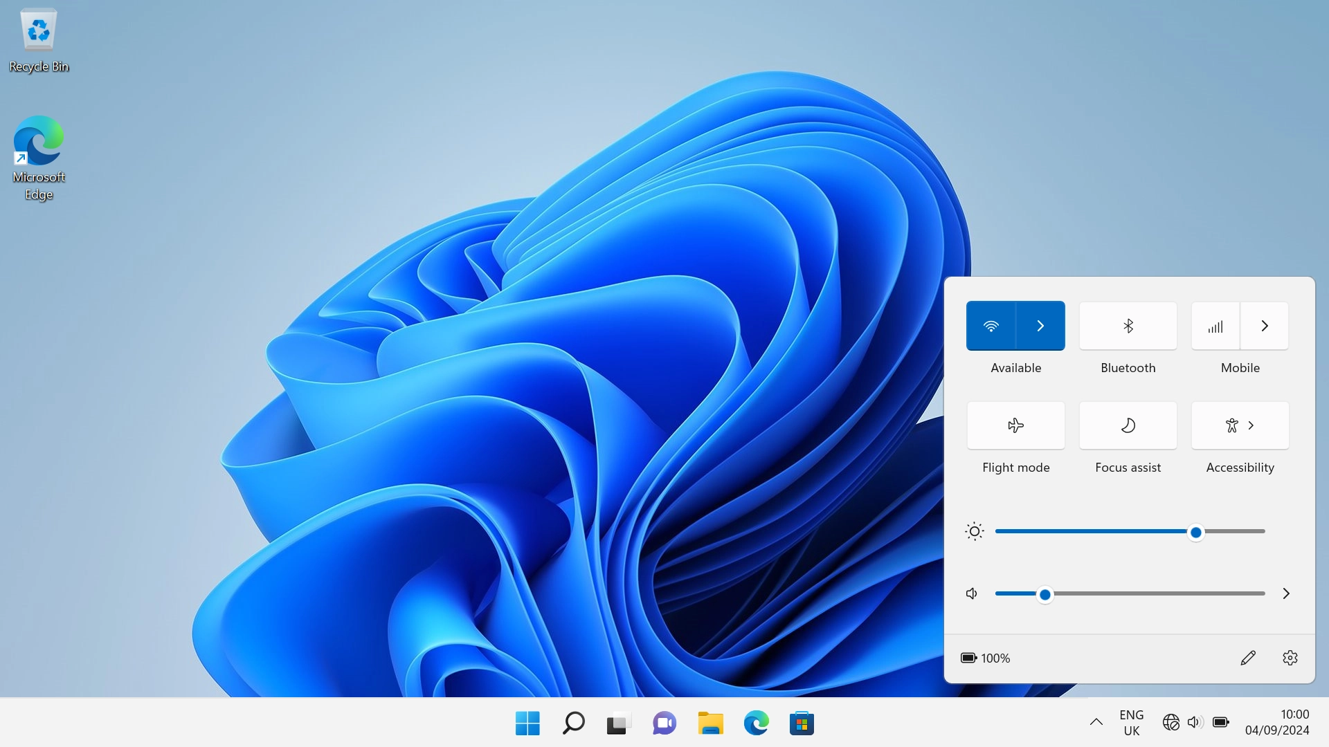 Click arrow right next to the Wi-Fi icon.