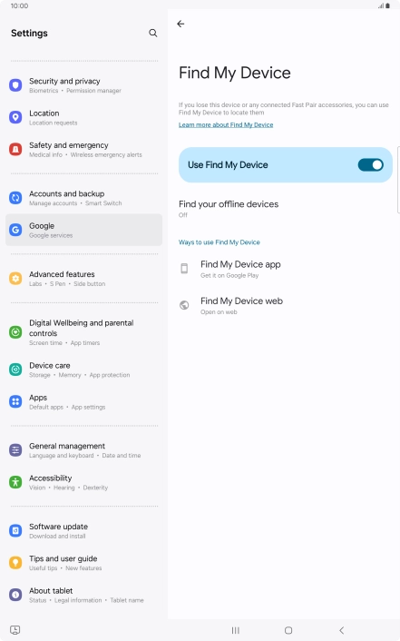 Press the Home key to return to the home screen.