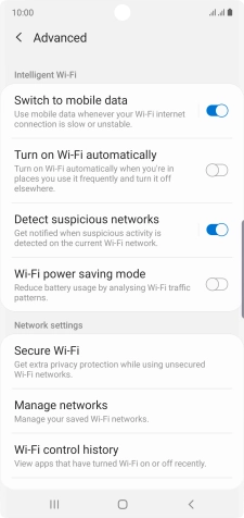 Press the indicator next to 
