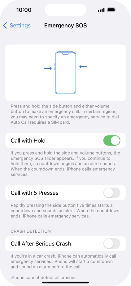 Press the indicator next to 
