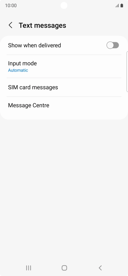 Press Message Centre.