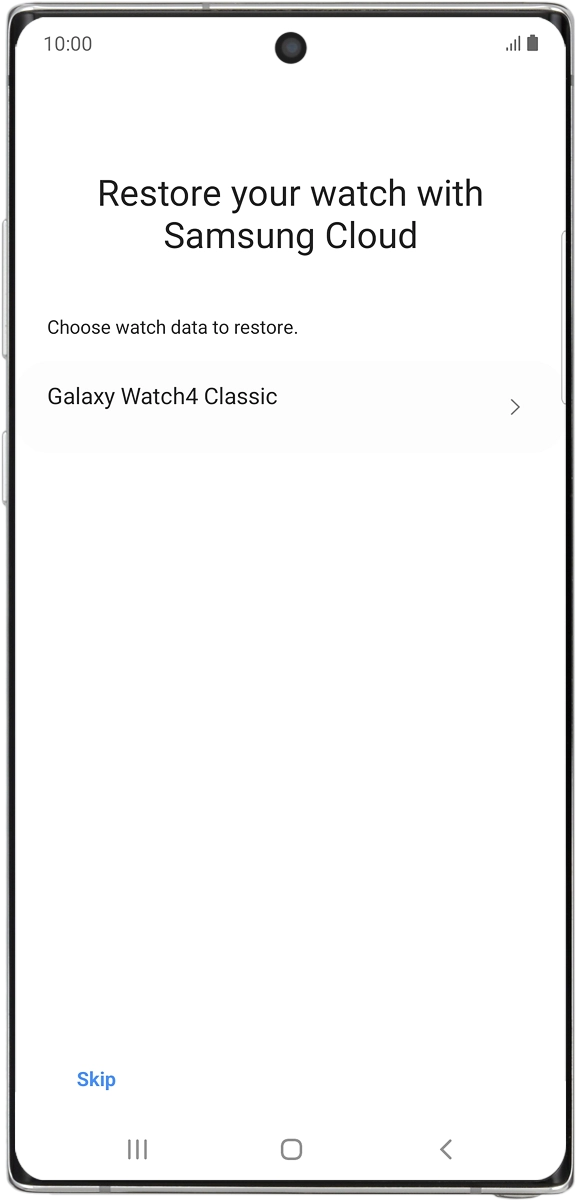 On your phone: Press Skip.