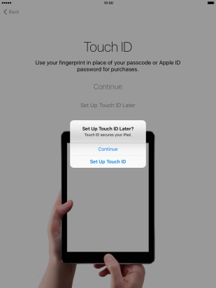 If you turn off the function, press Continue. If you turn off the function, press Continue.