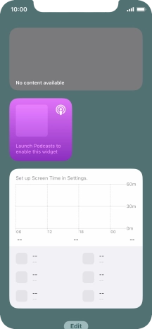 Press and hold the required Widget Stack.