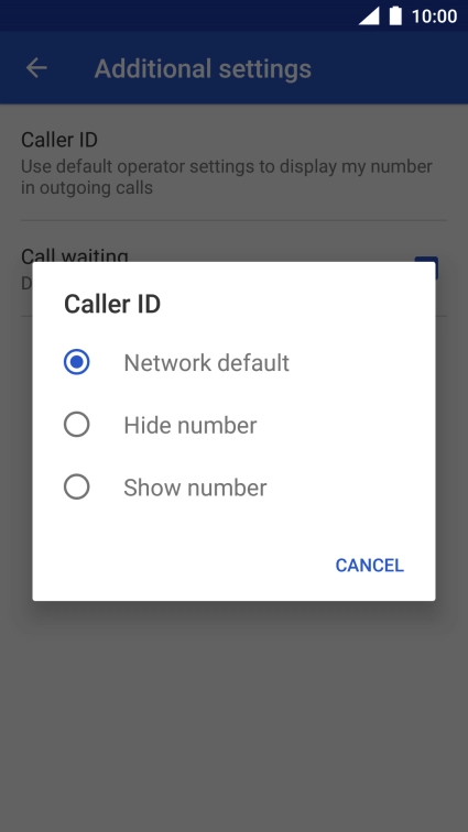 Press Show number to turn on caller identification.