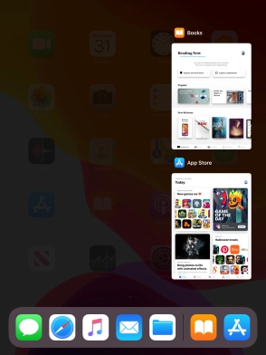 Slide upwards on the required application to end it.