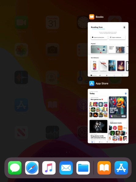 Slide upwards on the required application to end it.