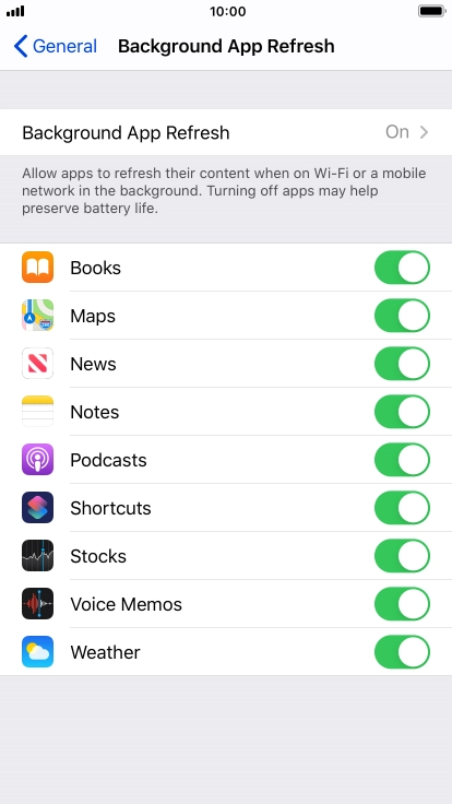 Press Background App Refresh.