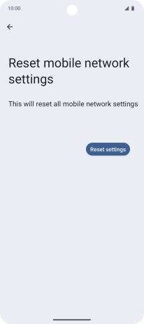 Press Reset settings. Press Reset settings.