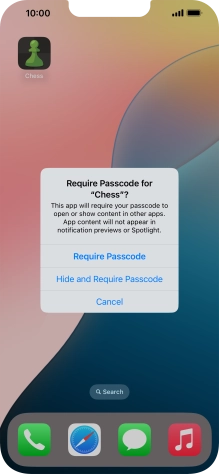 Press Require Passcode.